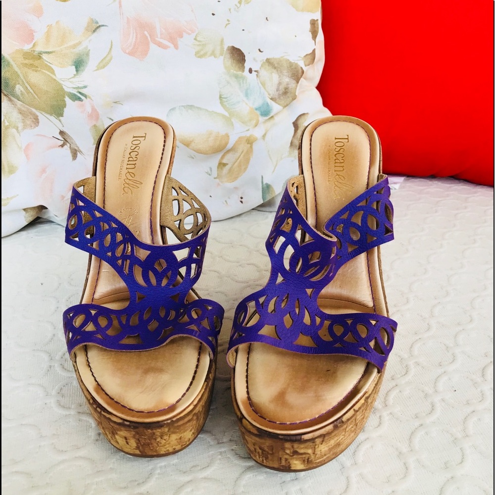 Toscanella Italian Shoemakers Perforated Wedge